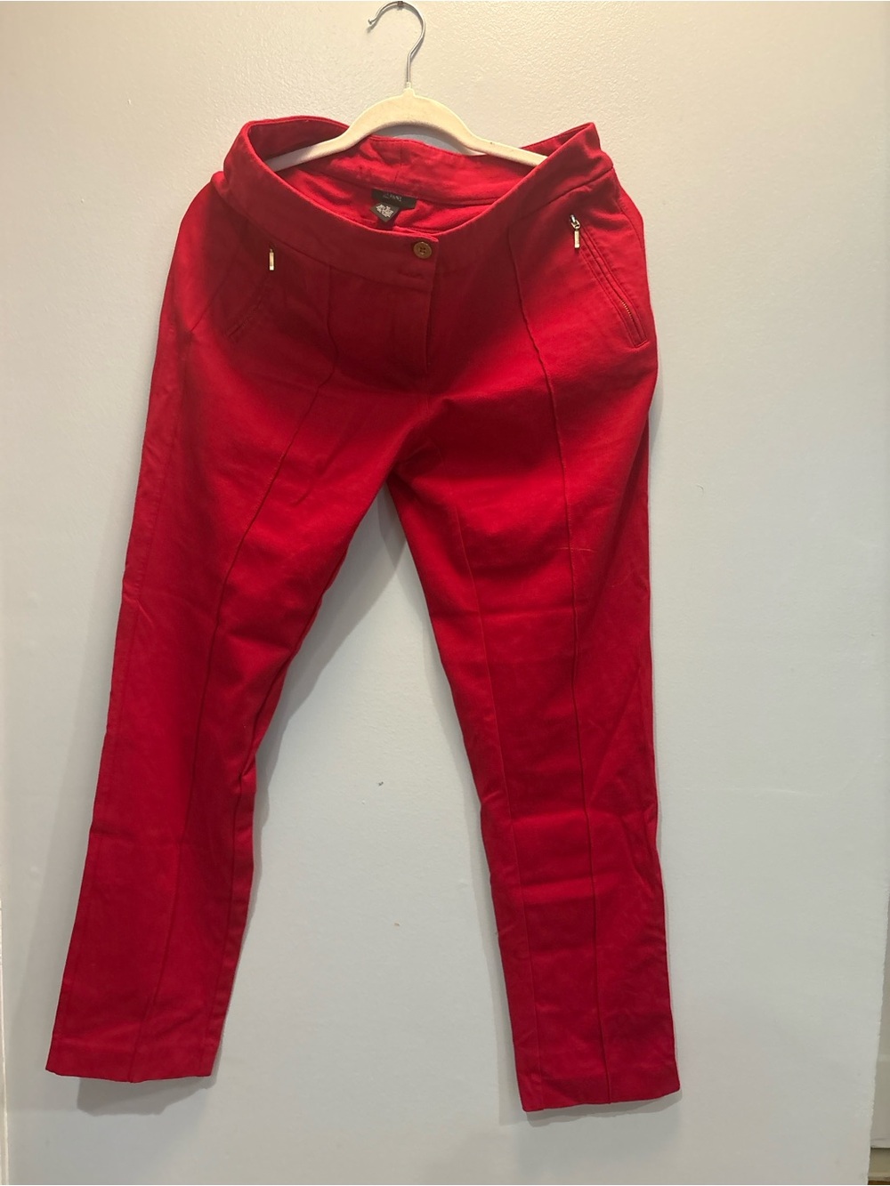 Alfani Women's Vibrant Red Skinny Ponte Pants